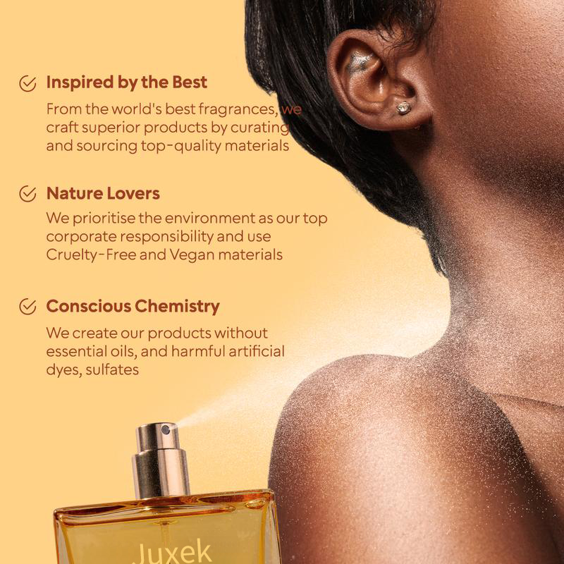 Juxek Honey Oud | Patchouli, Vanilla, Bergamot | Floral & Spicy | Made with Clean & Vegan Essentials Oils | Cruelty Free Fragrance Perfume