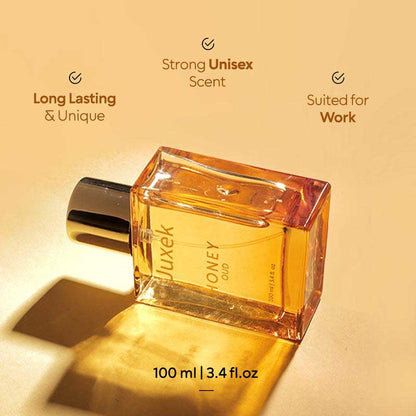 Juxek Honey Oud | Patchouli, Vanilla, Bergamot | Floral & Spicy | Made with Clean & Vegan Essentials Oils | Cruelty Free Fragrance Perfume